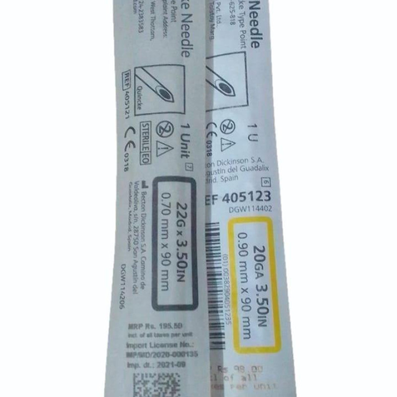 SPINAL NEEDLE QUINCkE TYPE POINT